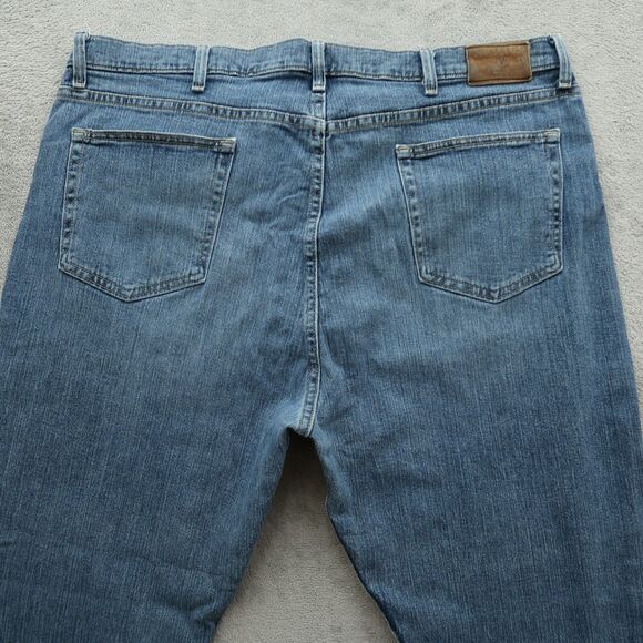 Wrangler Jeans Mens Size 42x30 Blue Regular Straight Flex Denim Pants Stretch - Picture 11 of 15